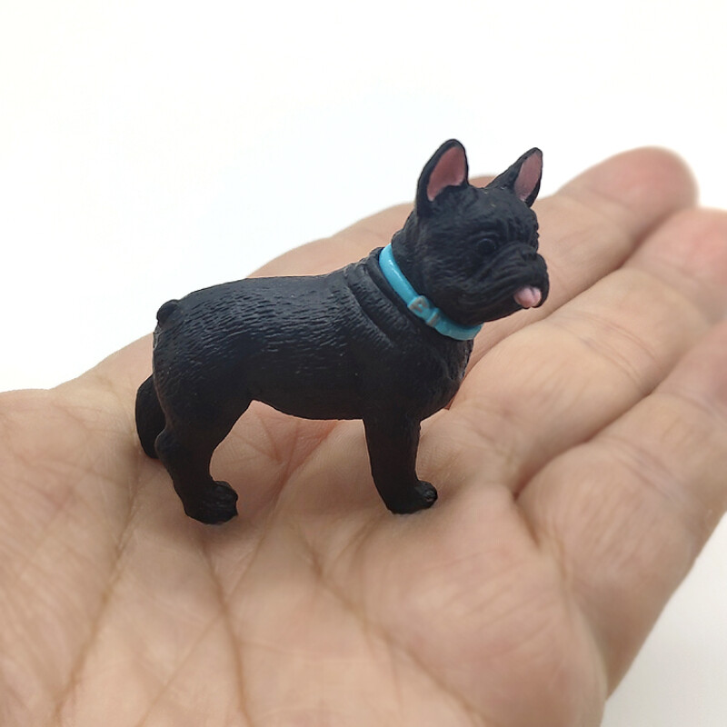 1PC 1:12 Scale Dollhouse Miniatures French Bulldog Cute Pet Dog Model Ornaments