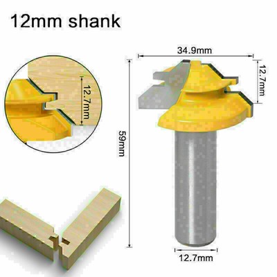 1PCS Lock Miter Router Bit Shank Woodworking Milling Cutter Equipment Tools