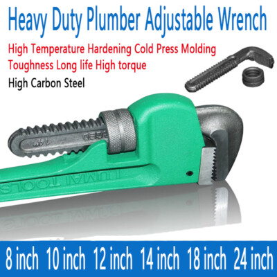 Adjustable Wrench Heavy Duty Plumber Pipe Water Pump Plier 8'' 10'' 12'' 14'' - 24''
