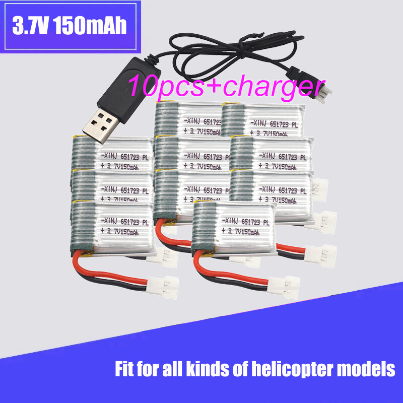 3.7V 150 mAh 20C Li Polymer Battery 651723 For JJRC H36 JJRC Eachine E010 Drone