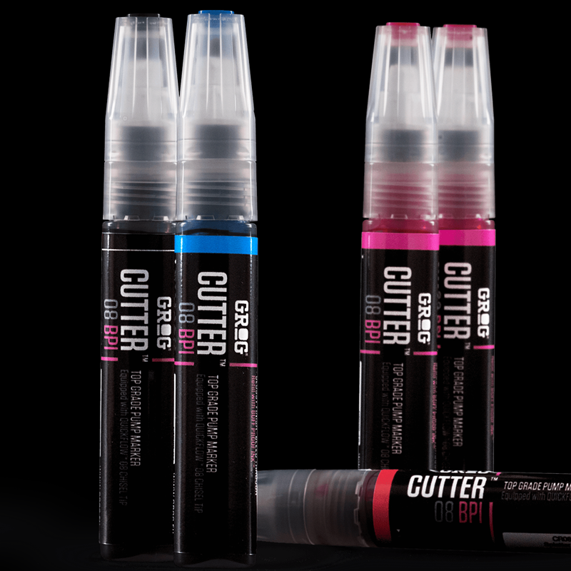 Grog Cutter 08 BPI Ink Marker 8mm Chisel Tip Graffiti Art Writing Supplies 