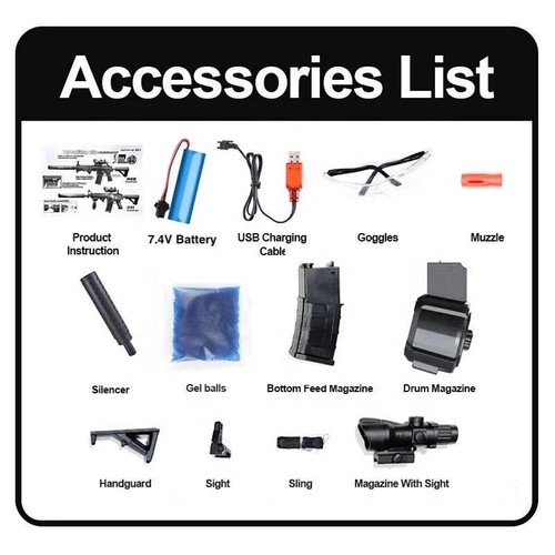 M4A1 GEL BALL TOY GUN MANUAL & AUTOMATIC