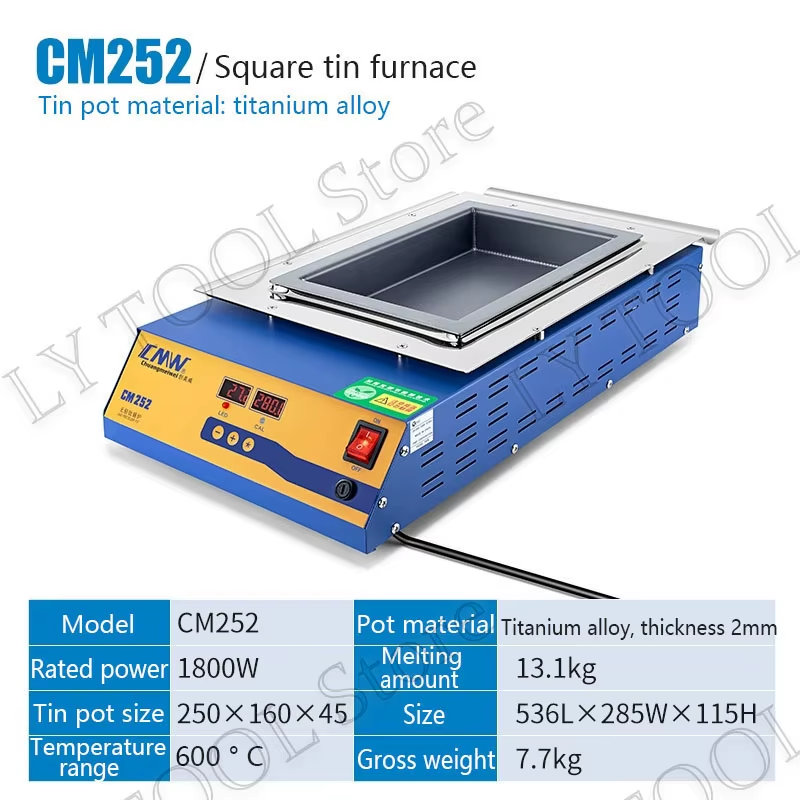 CM-252 Digital display 1800w melt tin 13.1KG temperature adjustable Melting tin