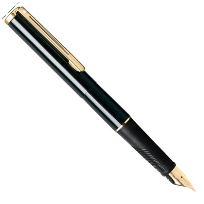 SHEAFFER - AGIO Compact Fountain Pen - BLACK & GOLD - Medium Nib - New In Box