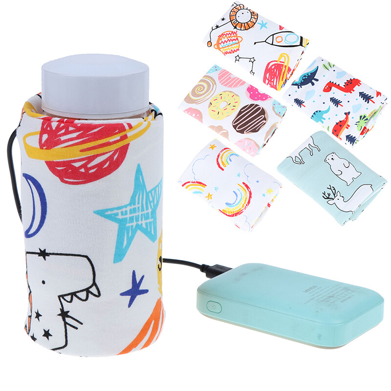 1* USB Baby Bottle Warmer Portable Milk Travel Cup Warmer Heater Bottle Cove_$z