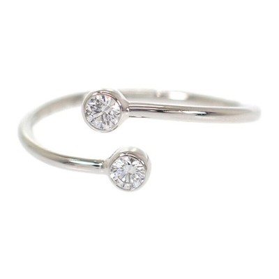 TIFFANY&Co. Hoop Diamond Ring (2 pieces) Size10 Pt950 Platinum Diamond Women's