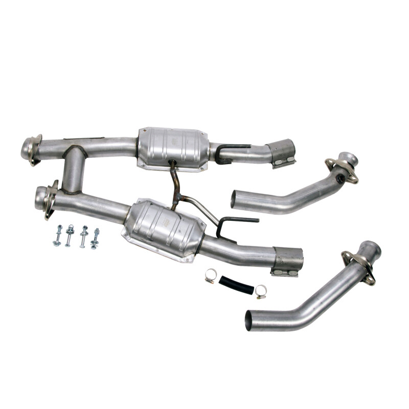 BBK High Flow H Pipe With Catalytic Converters - 2-1/2 for 86-93 Mustang 5.0 - Picture 1 of 10