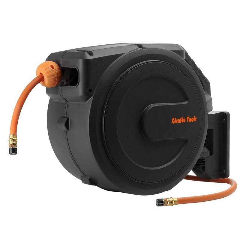 Giraffe Tools Retractable Air Hose Reel Air Compressor Hose With Reel MAX 300PSI