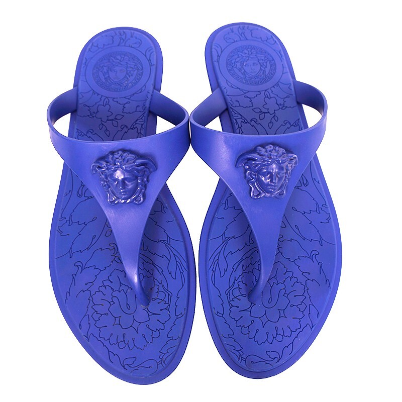 サンダル・ミュール VERSACE Sandals Women Fabric Blue/Flamingo $_57.JPG?set_id=880000500F