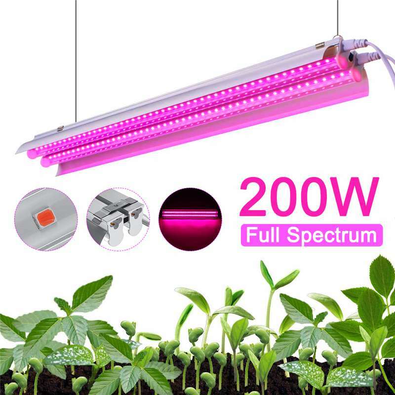 Nouveau LED cultiver des lumières 200W spectre complet lampe de croissance 50cm