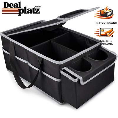 Auto Organizer Klappbar für Beifahrersitz und Rücksitz - Schwarz