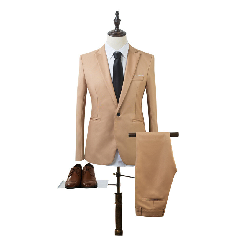 Men's Dress Suit 2 Piece Coat Pants Trousers Smart Wedding Formal Party Outfits