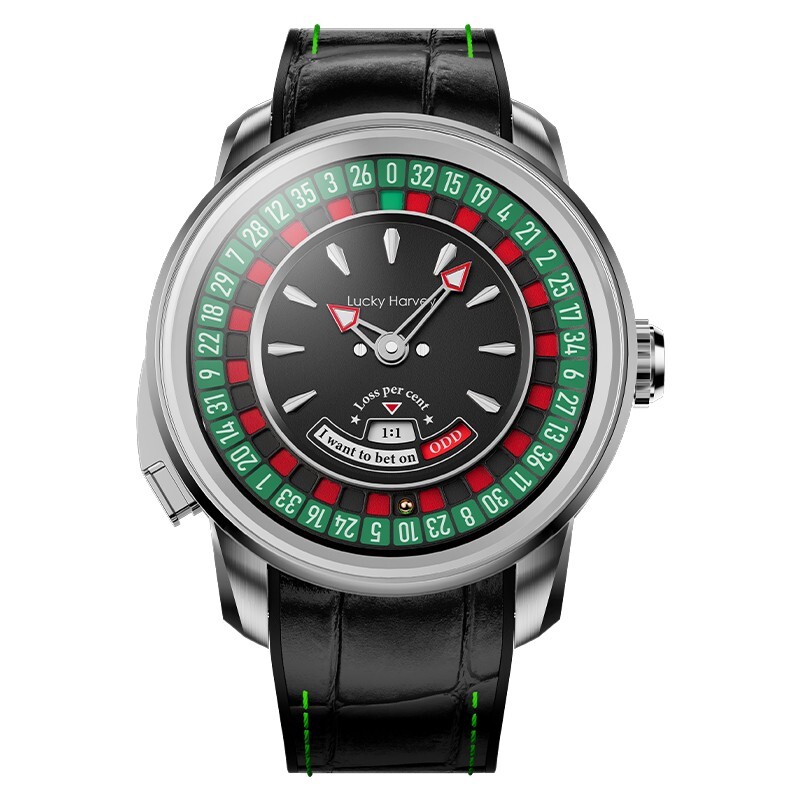 Pre-owned Lucky Brand Lucky Harvey Automatic Men Watch European Roulette Jacob Style Moving Figure