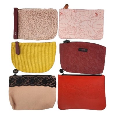 NEW Lot of 6 Ipsy Makeup Cosmetic Glam Bags Travel Zip Pouch Multi-Color Designs