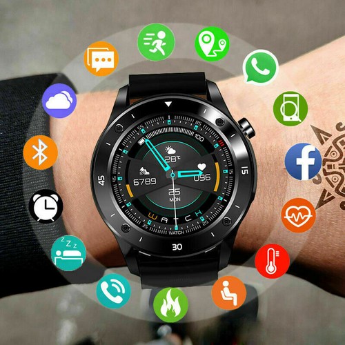 Smartwatch Bluetooth Armbanduhr Fitness Schrittzählerfur Samsung Huawei Android