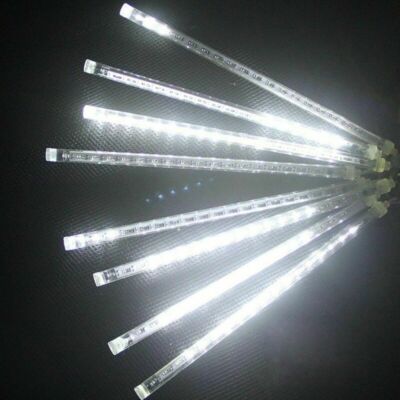 144/384 LED Lights Meteor Shower Rain 8 Tube Tree Outdoor Light Lamp Xmas Decor