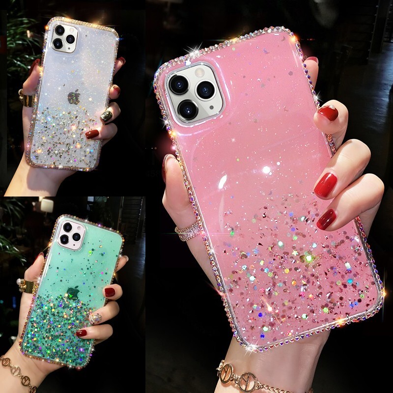 姫ちゃん iPhone17 Pro MAX Glitter Case For iPhone 16e 17 Pro Max Air Bling Sparkle