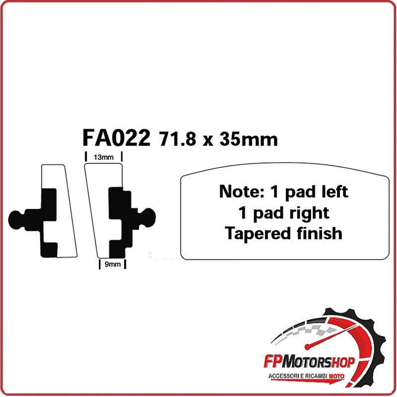 PASTIGLIE PASTICCHE FRENI PER MOTO BMW R60 75 80 90 100 >80 EBC FA022 ORGANICA
