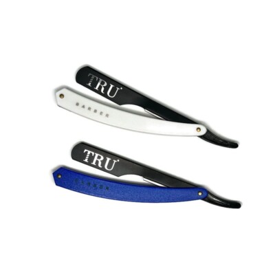 TRU BARBER Professional Barber Blade Holder Straight Razor BUNDLE