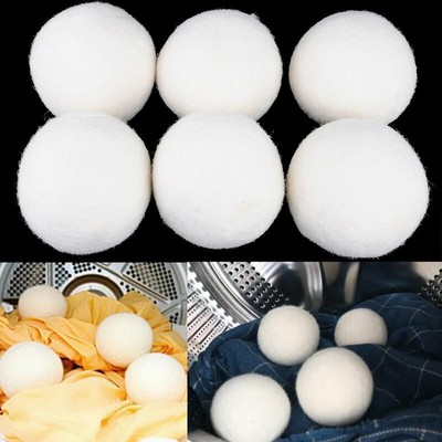DE Trocknerbälle 6er Pack Weichspüler Ball aus 100% Wolle für Wäschetrockner NEU