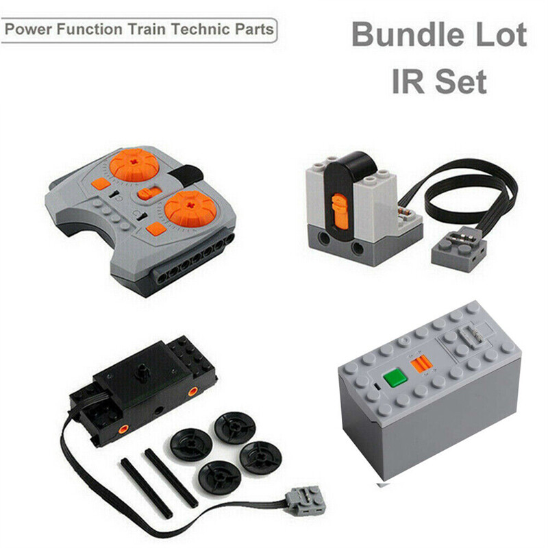 4pcs Power Functions Battery Box Receiver Remote Train Motor Technic Parts Kit
