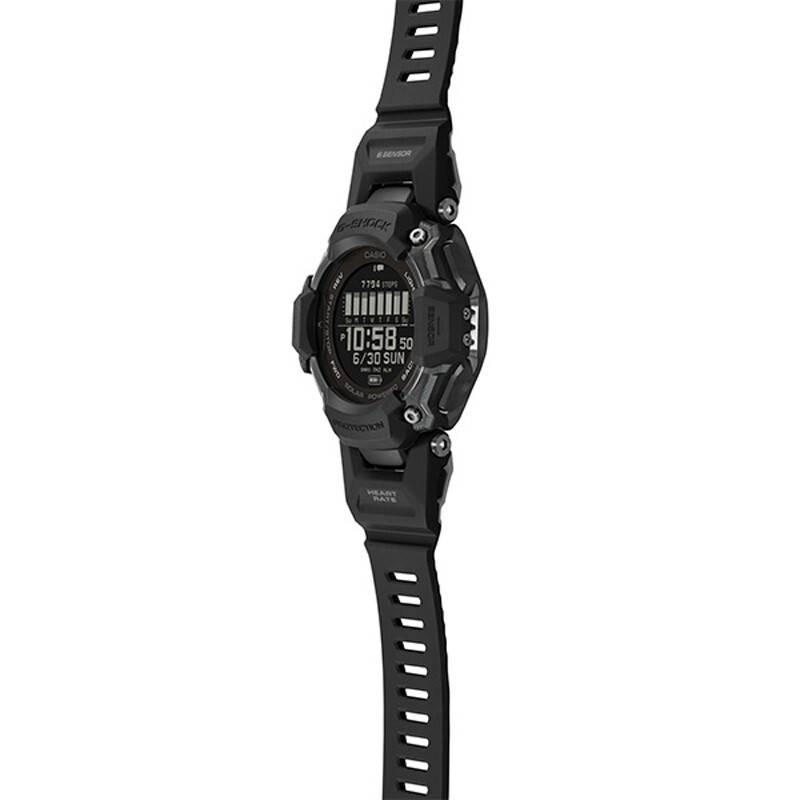Pre-owned Casio G-shock Gbd-h2000-1bjr G-squad Black Bluetooth Mobile Sport Men Watch