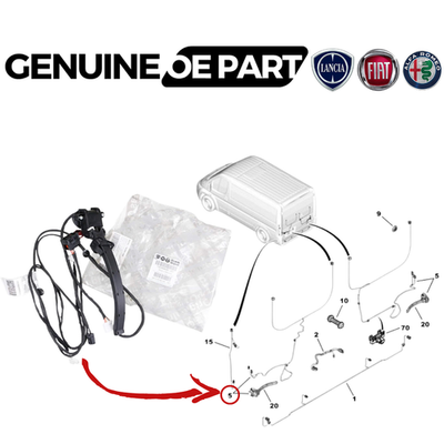 Rear Right Door Wiring Loom for Fiat Ducato Peugeot Boxer Citroen Relay 2006-26