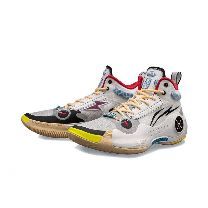 Pre-owned Li-ning Wade's Way Of Wade 10- Test R1 Men's Mid Top Basketball Shoes Abas115-6 In White