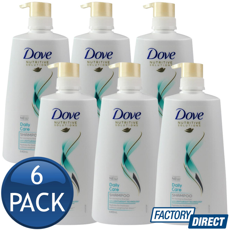6 X Dove Shampoo Daily Care For Normal To Fine Hair Care Bath