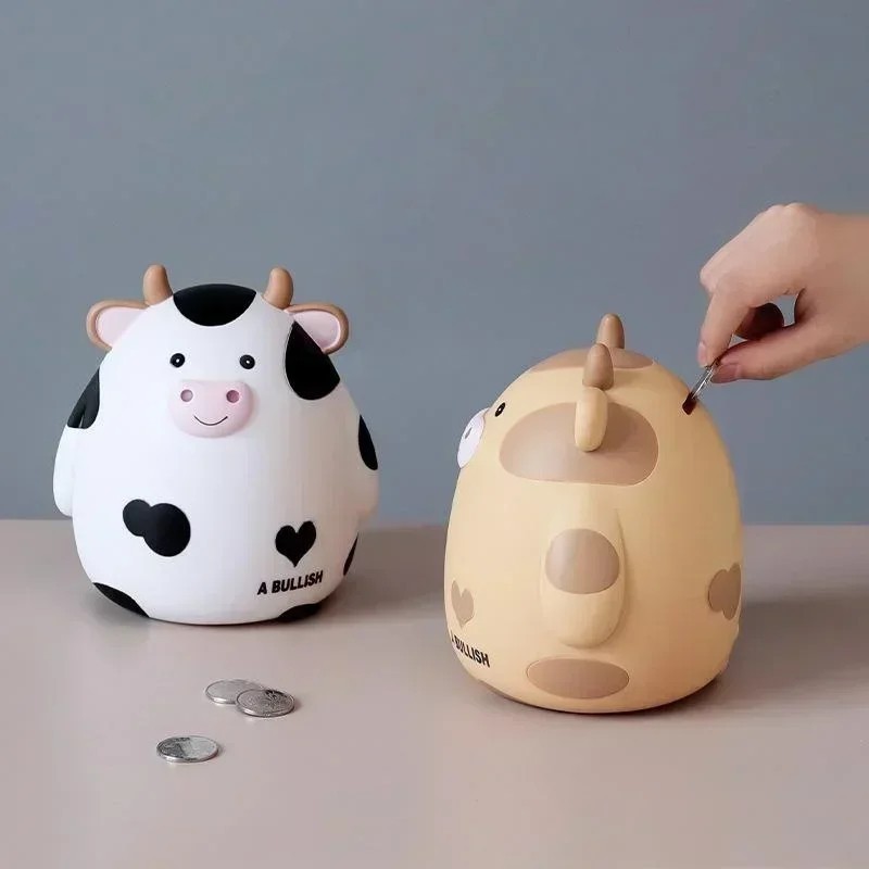 Cute Cow Piggy Bank Money Coin Jar Coins Money Box Savings Box Child Gift