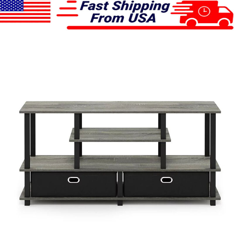 For Up To 55-inch Tv With Storage Bin Open Display Shelves Home