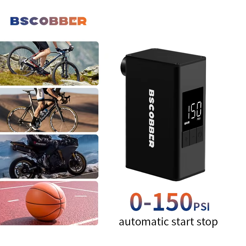 Mini Portable Bicycle Pump 150PSI Rechargeable Air Inflator Electric Bike Access