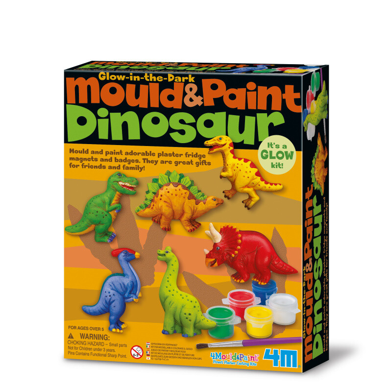 Mould & Paint - Leucht-Dinosaurier - Gips- Mal- Gießformen Bastelset