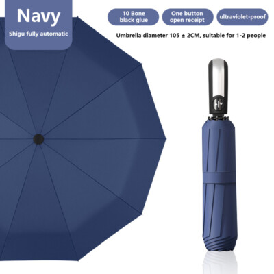Automatic Umbrella Anti-UV Sun/Rain Windproof 3 Folding Compact Umbrella