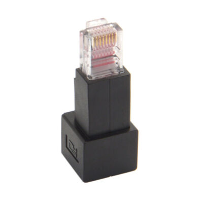 USA  Female to Down Angled 90 Degree Cat 5e Male Lan Ethernet Network  Adapter