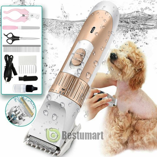 Pet Dog Cat Grooming Clippers Hair Trimmer Shaver Quiet Cordless Dog Clipper Kit
