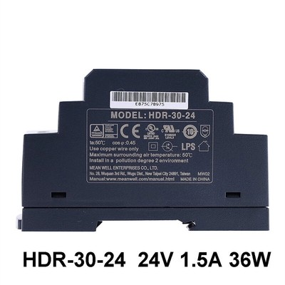 HDR-30 Series DC 5V 12V 15V 24V 48V Ultra Slim DIN Rail Switching Power Supply 