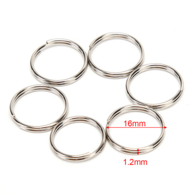 100X/lot Key Rings DIY Metal Key Holder Split Rings Hoop Metal Loop Keychain3_`h