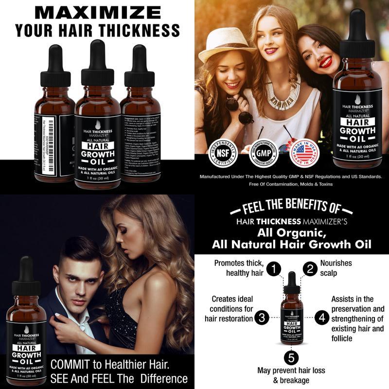 Hair Growth Oils Hair Thickening by Hair Thickness Treatment Hair Loss *NEW*