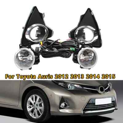 Fog Lights Bezel Frame Trim Cover Wires Switch For Toyota Auris 2012 -2015