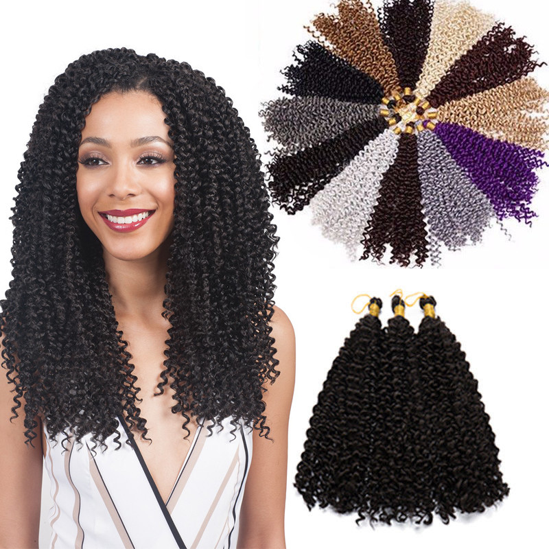 100 Natural Afo Crochet Twists Braids Long Deep Curly For Human