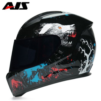 DOT Approved Full Face Motorcycle Helmet Safety Double Lens Motorbike Helmets