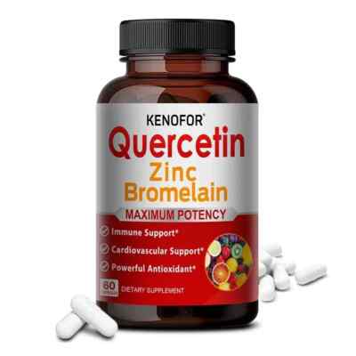 1000MG Quercetin with Bromelain & Zinc - Natural Immune Support Supplement USA