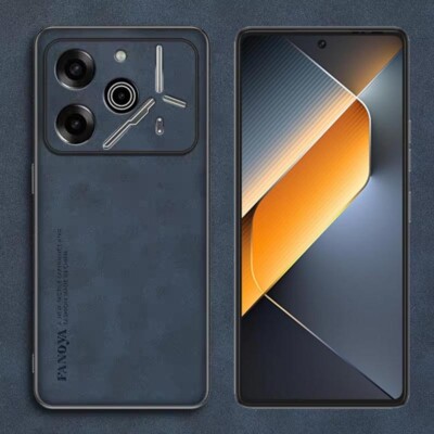 For Tecno Pova 6Pro Pova6Neo Nubuck Leather Fabric Rubber Coated Hard case cover