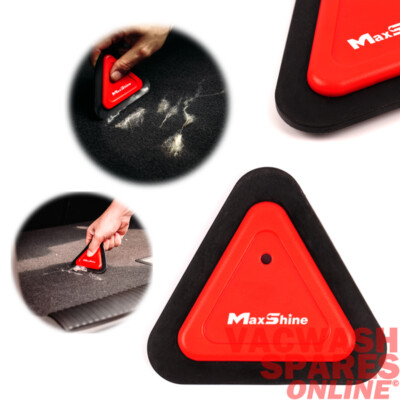 MAXSHINE PET HAIR REMOVAL BRUSH TRIANGLE -CARPET - SEATS - MATS - DETAILING TOOL