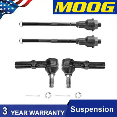 MOOG Front Inner Outer Tie Rod End For Chevy Silverado 1500 2500 3500 HD 4pcs