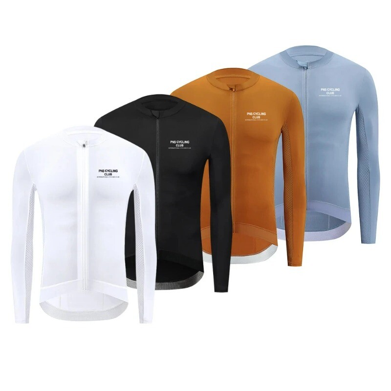 Men Cycling Jersey Long Sleeve Pro Team MTB Road Bike Clothi