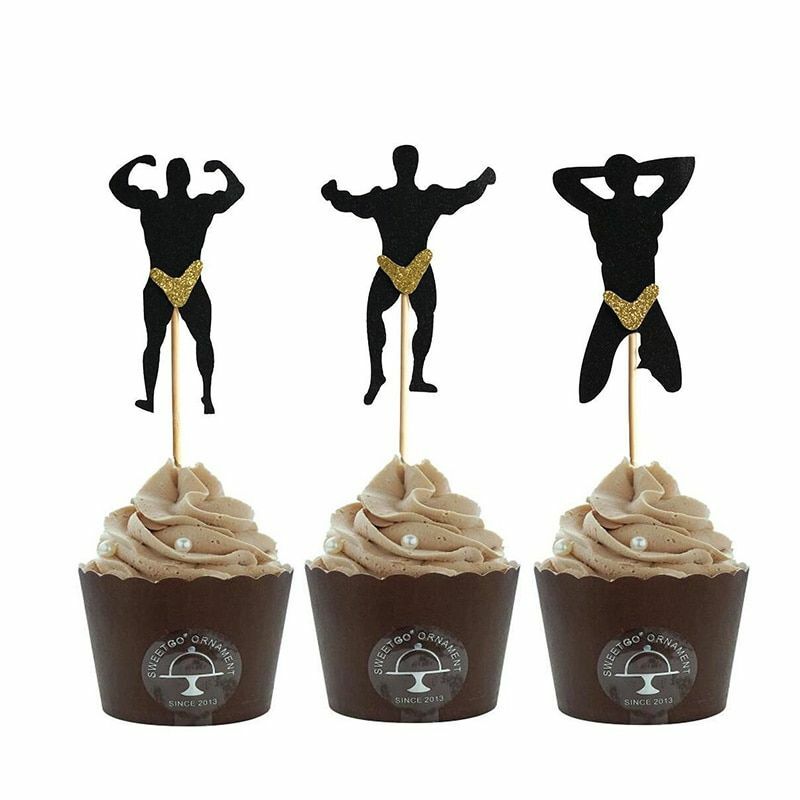 Cake Topper Straw Bride Night Bachelor Birthday Party Decoration