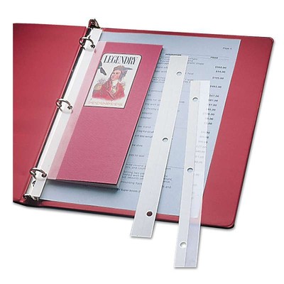 C-Line Self-Adhesive Attaching Strips, 3-Hole Punched, 11 x 1, 200/BX