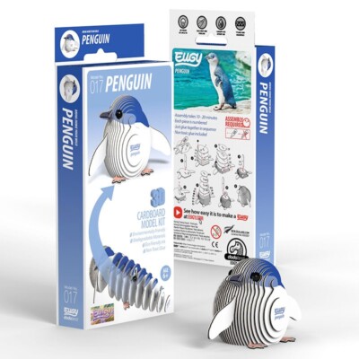 Penguin 3D Cardboard Model Kit Eugy New
